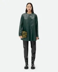 Bottega Veneta Minikleid Aus Glänzendem Leder Pine