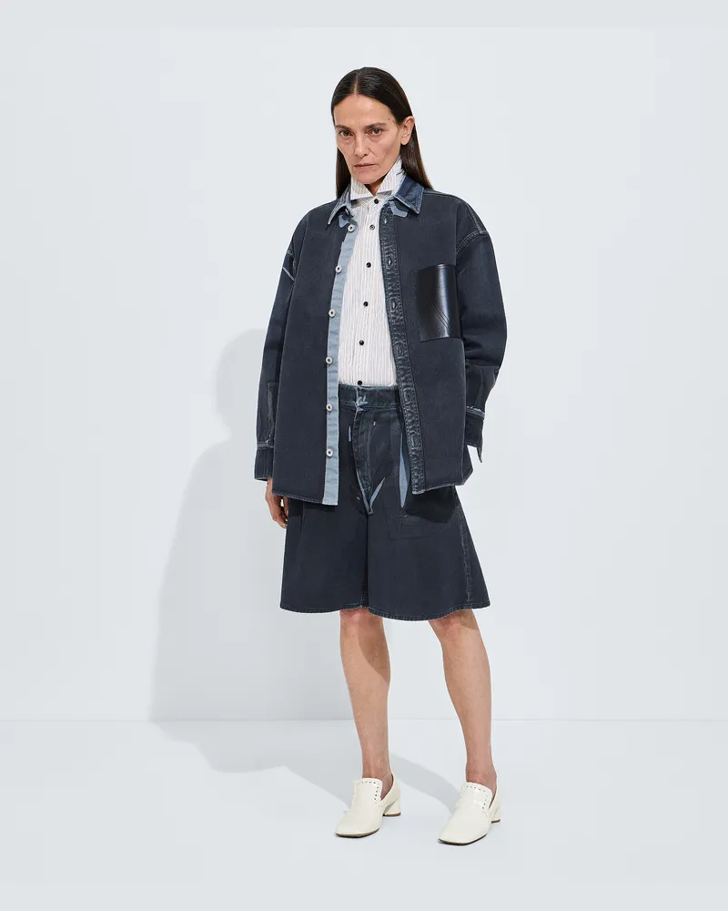 Bottega Veneta Hemd aus Overdye-Denim-Blau - Damen Blau