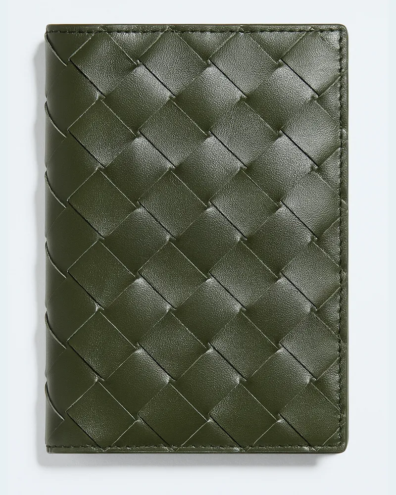 Bottega Veneta Intrecciato Reisepassetui-Grün - Herren Grün
