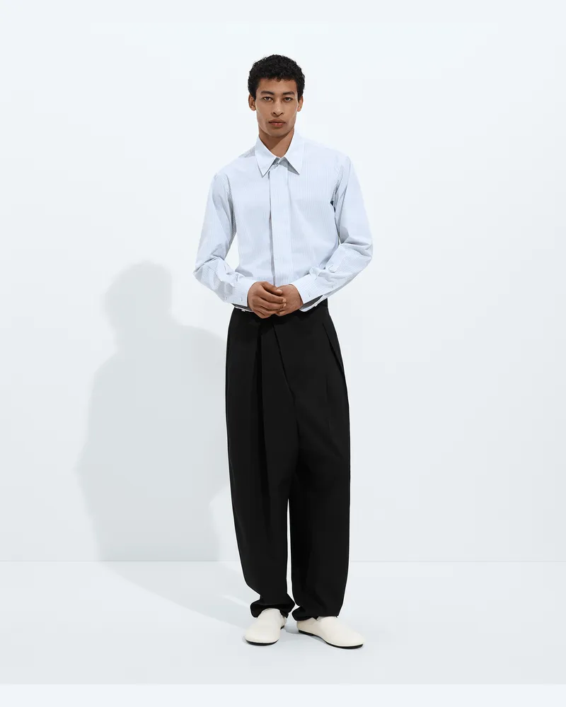 Bottega Veneta Leichte Wollhose - Schwarz - Herren 100 % Wolle Schwarz