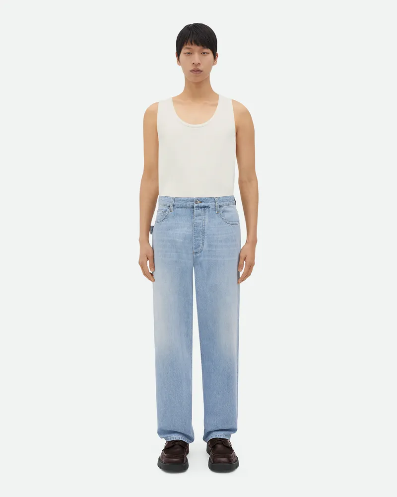 Bottega Veneta Hell Gebleichte Jeans Mit Weitem Bein - Blau - Herren Baumwolle Blau
