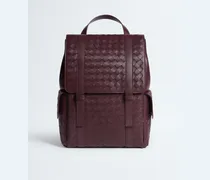 Intrecciato Back To School Rucksack-Grau & Silberfarben - Herren