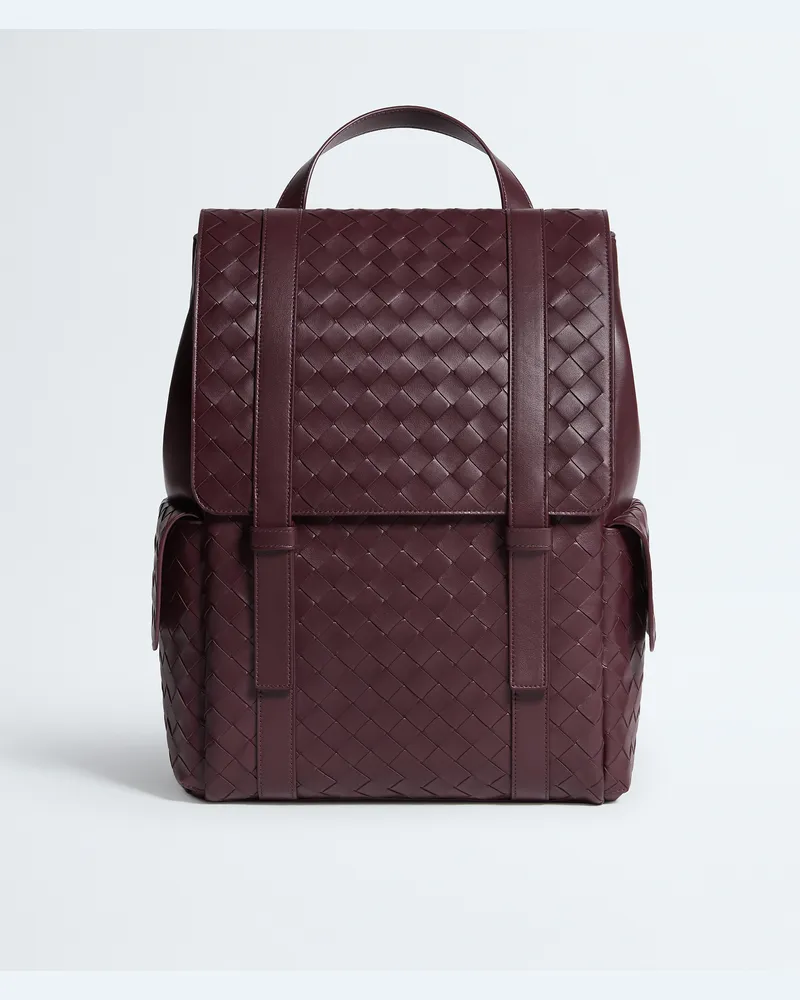 Bottega Veneta Intrecciato Back To School Rucksack - Grau & Silberfarben - Herren - 100 % Kalbsleder Grau