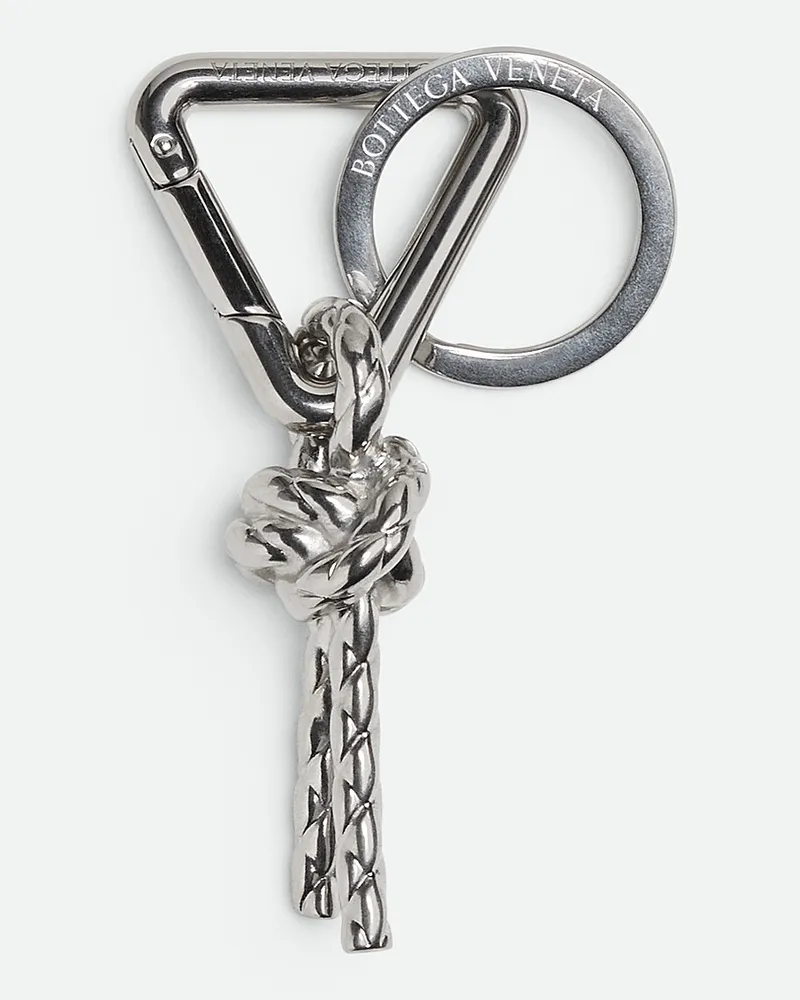 Bottega Veneta Knot Schlüsselanhänger Aus Metall Silver