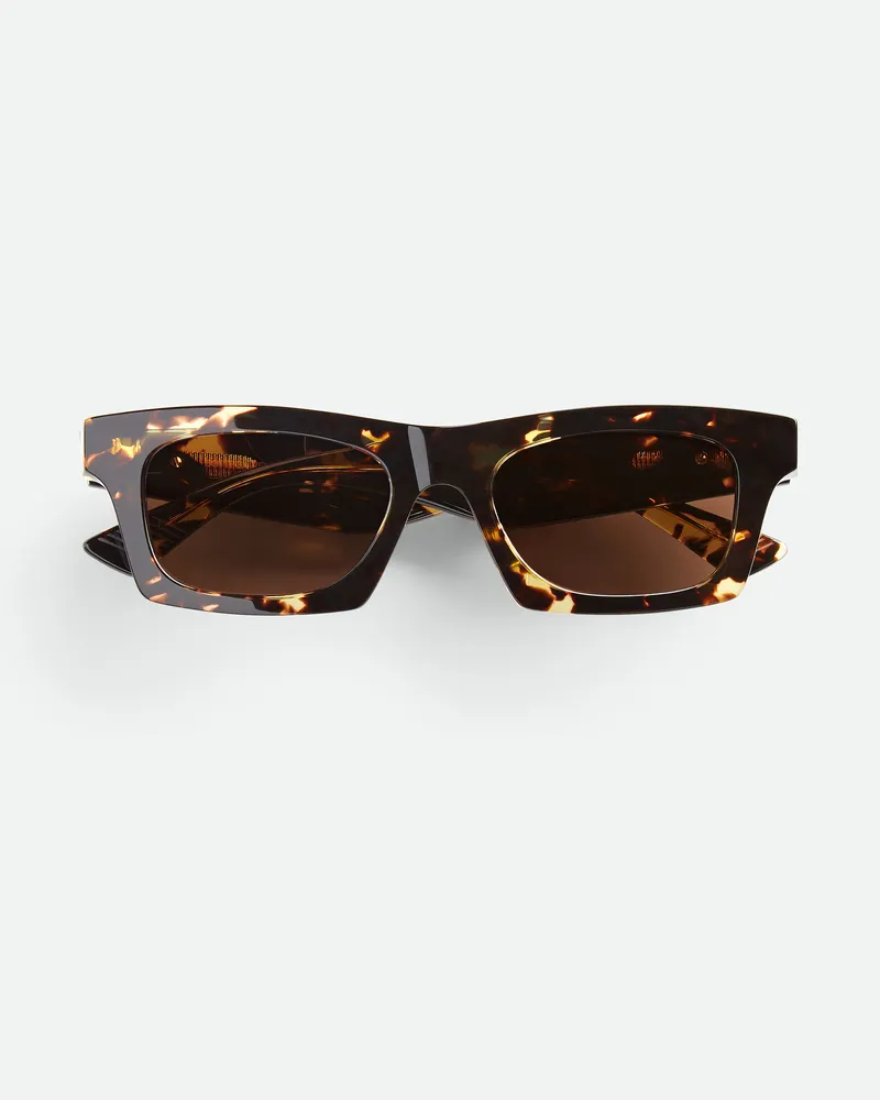 Bottega Veneta Quadratische Classic Sonnenbrille - Braun - Unisex - 100% Recyceltes Azetat Braun