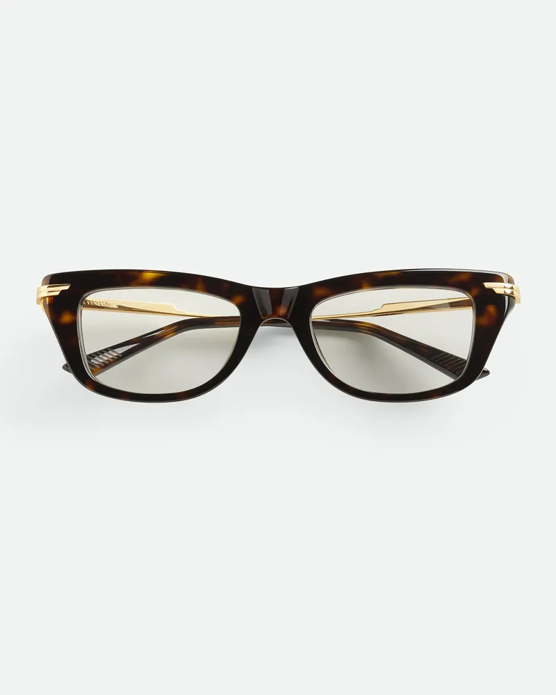 Bottega Veneta Rechteckige Classic Brille - Braun - Damen - 80 % Recyceltes Azetat & 20 % Metall Braun