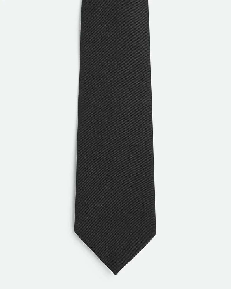 Bottega Veneta Krawatte As Seidentwill Black