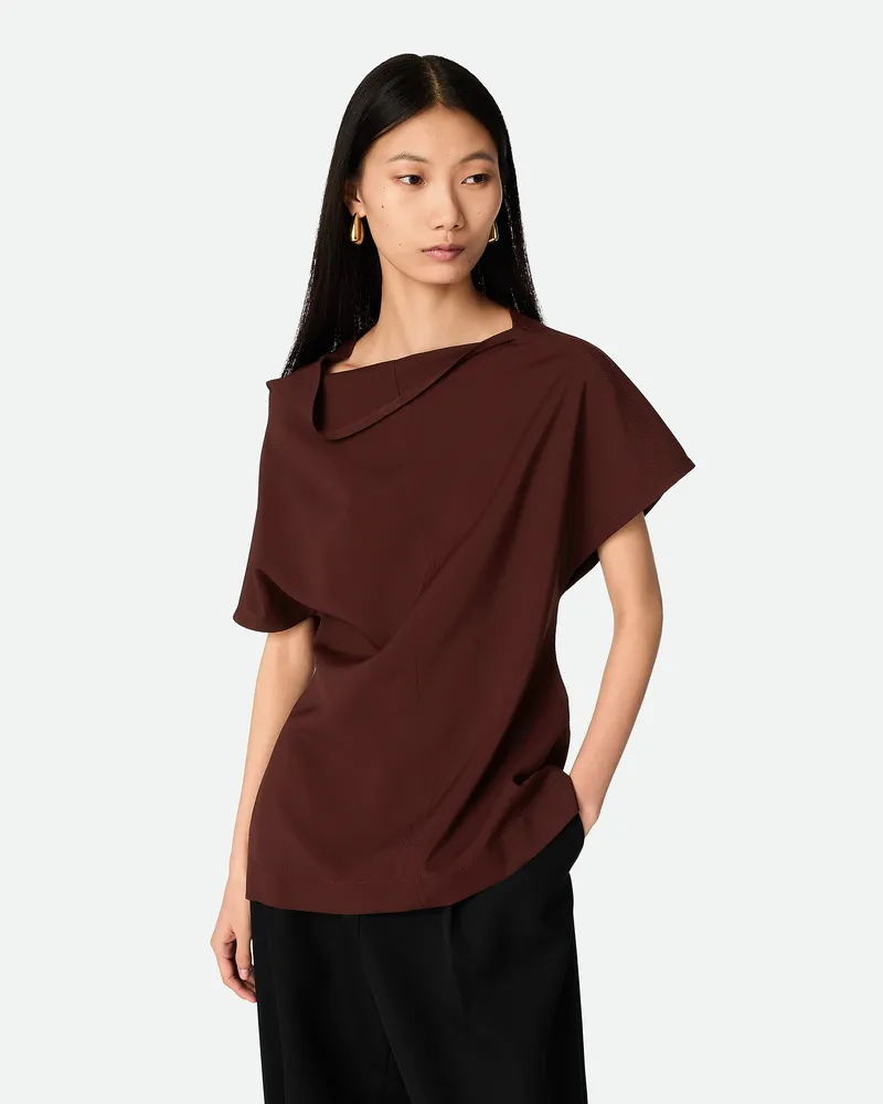 Bottega Veneta Top Aus Leichter Viskose Black