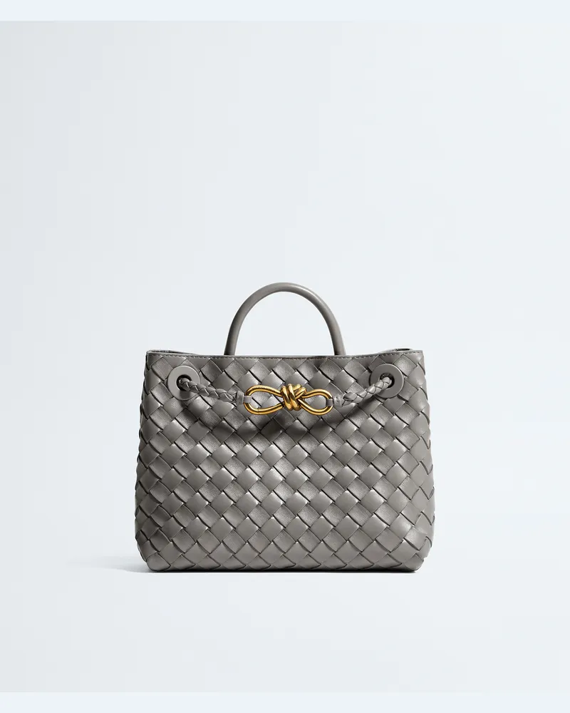 Bottega Veneta Kleine Andiamo-Grau & Silberfarben - Damen Grau