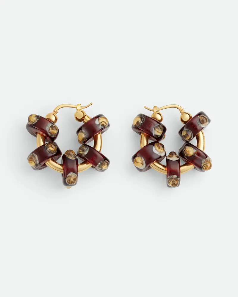 Bottega Veneta Slice Glass Ohrringe Burnt