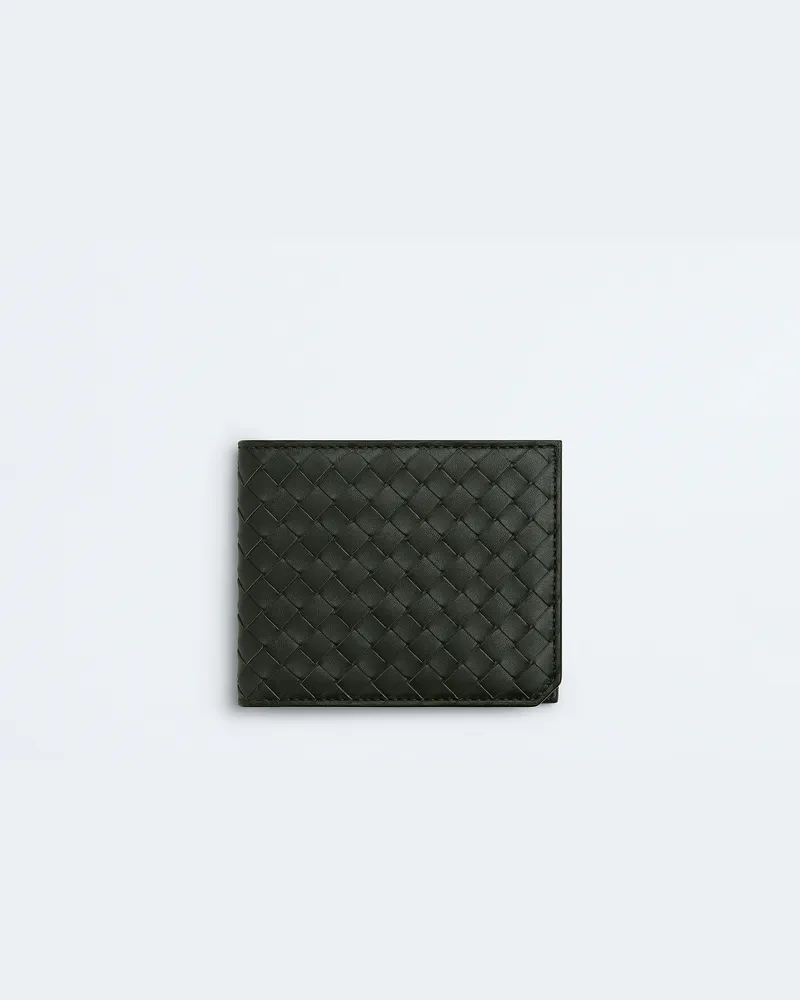 Bottega Veneta Intrecciato Piccolo Bi-fold Portemonnaie - Grün - Herren - 100 % Kalbsleder Grün
