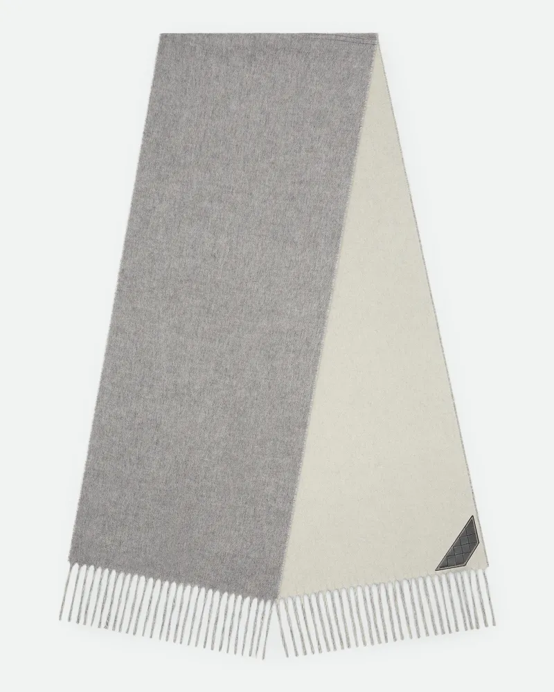 Bottega Veneta Zweifarbiger Kaschmirschal White