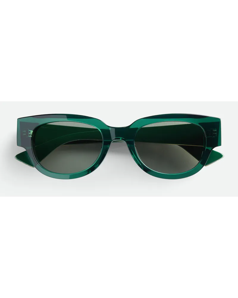 Bottega Veneta Trifold Sqare Sonnenbrille Green