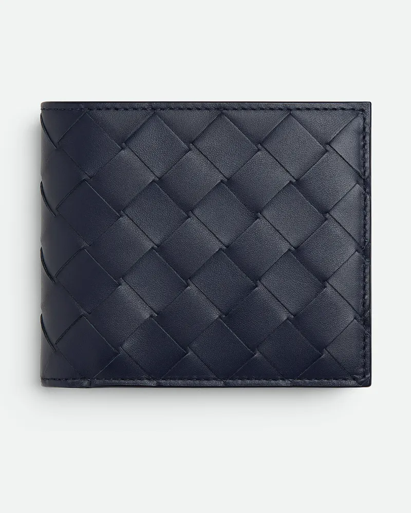 Bottega Veneta Intrecciato Bifold Portemonnaie Mit Münzfach Abyss