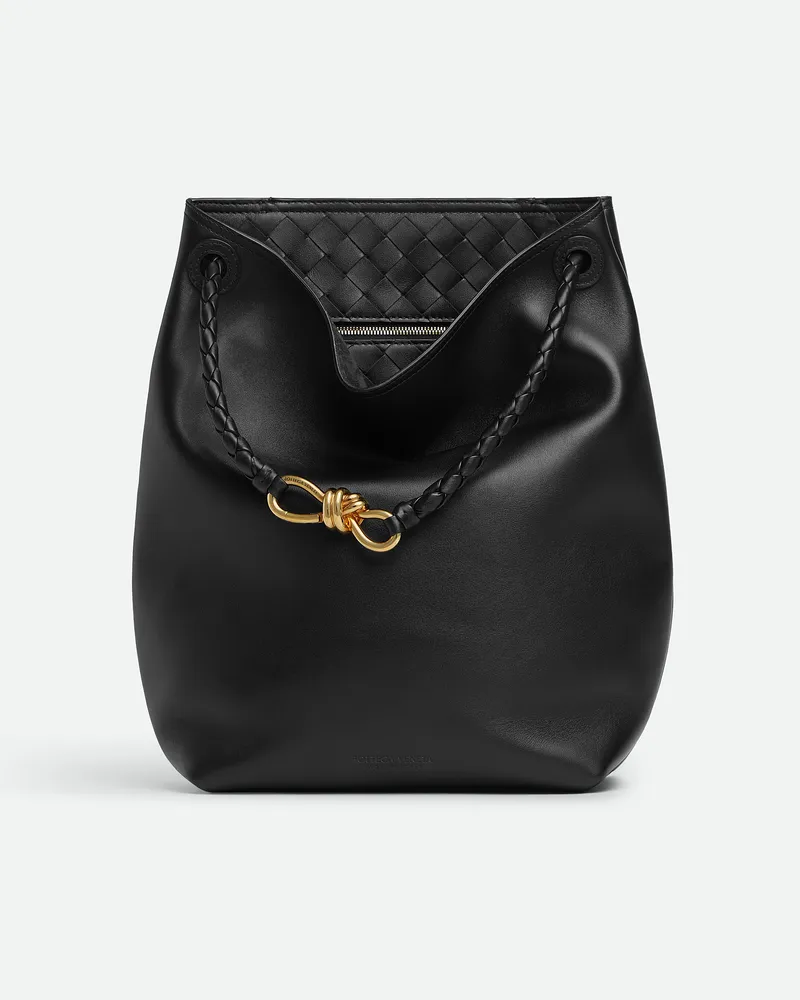 Bottega Veneta Andiamo Beuteltasche Black