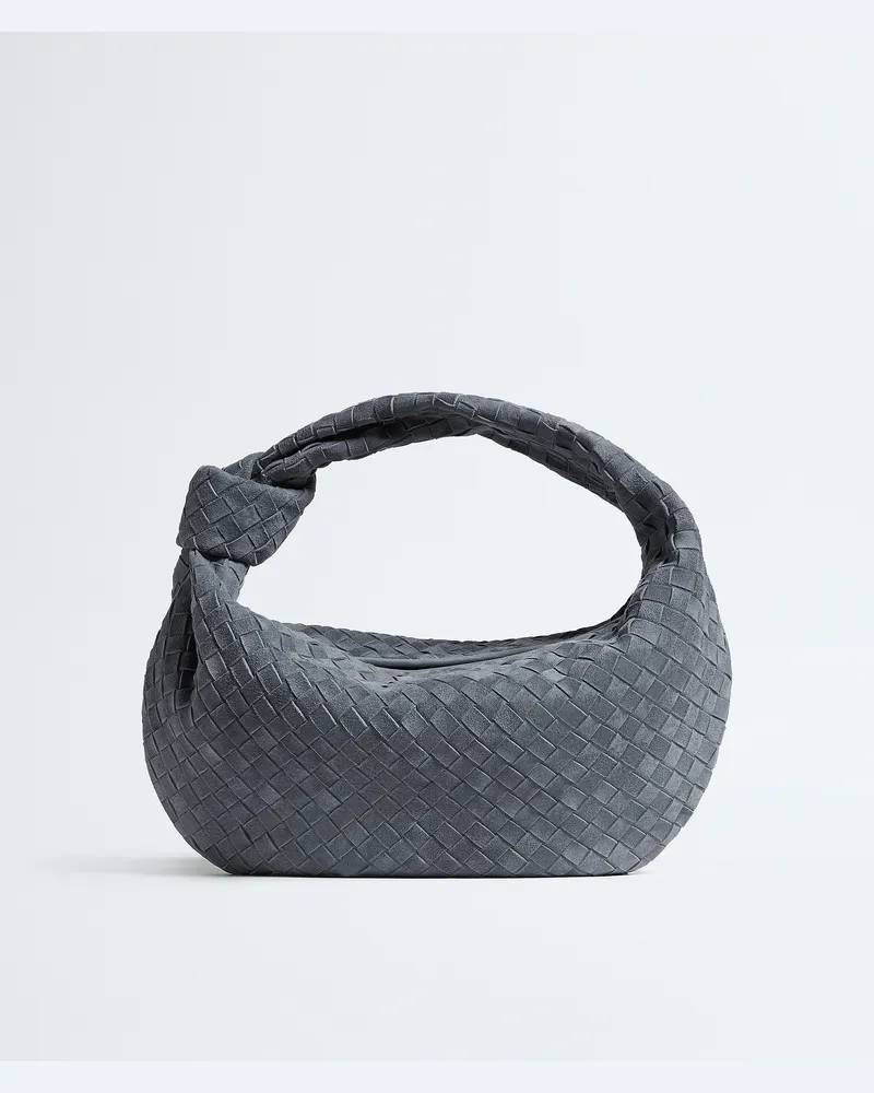Bottega Veneta Jodie - Grau & Silberfarben - Damen - 100 % Lammleder Grau