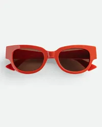 Bottega Veneta Trifold Sqare Sonnenbrille Orange