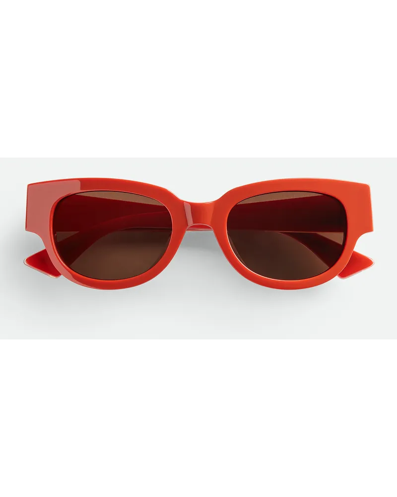 Bottega Veneta Trifold Sqare Sonnenbrille Orange