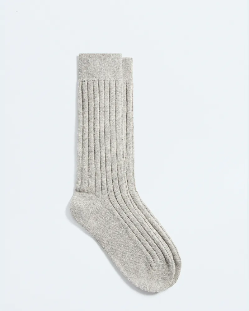Bottega Veneta Gerippte Socken aus Kaschmir-Grau - Herren Grau
