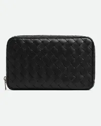 Bottega Veneta Mittelgroßer Intrecciato Organizer Black