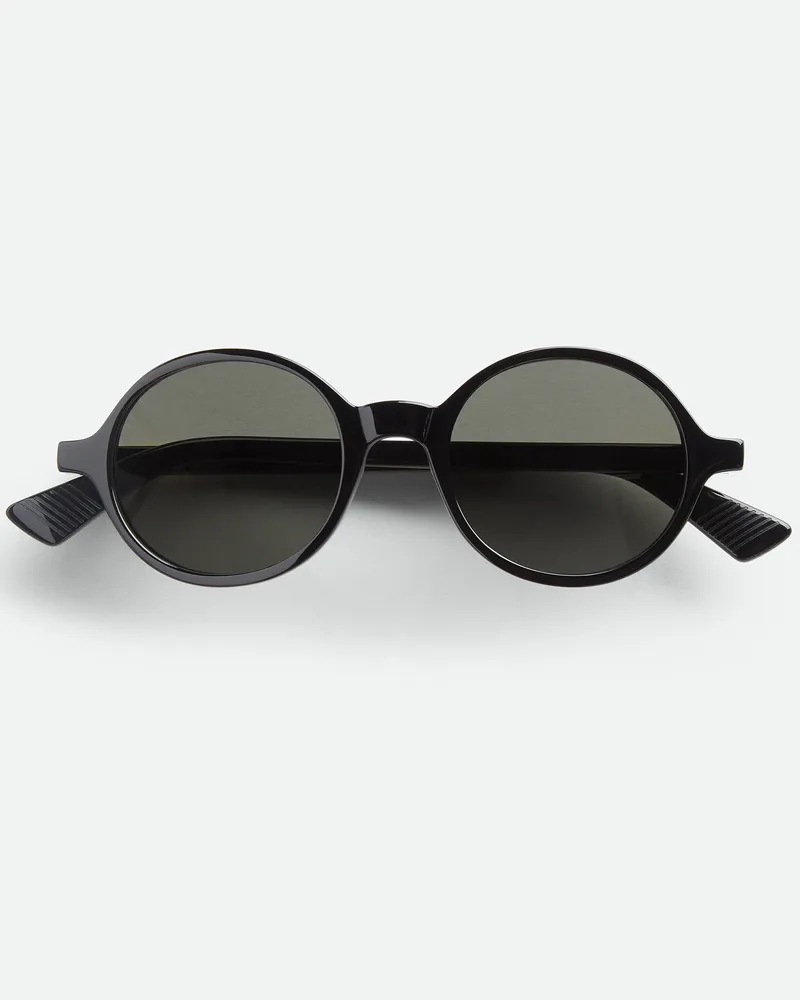 Bottega Veneta Runde Classic Sonnenbrille Black