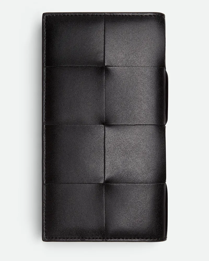 Bottega Veneta Cassette Längliches Portemonnaie Black