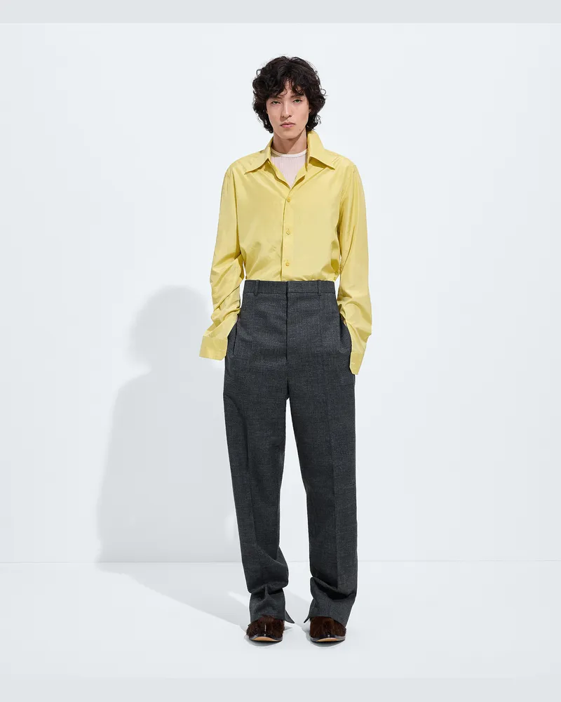 Bottega Veneta Hose aus Shetland-Wollgewebe-Grau - Herren Grau