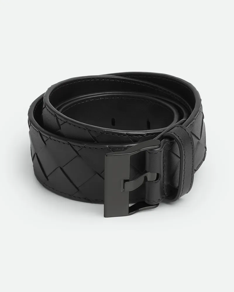 Bottega Veneta Watch Buckle Gürtel Black