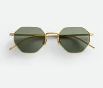 Geometrische Intrecciato Sonnenbrille-Gold - Unisex