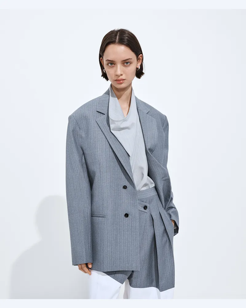 Bottega Veneta Jacke aus Wolle und Mohair-Blau - Damen Blau