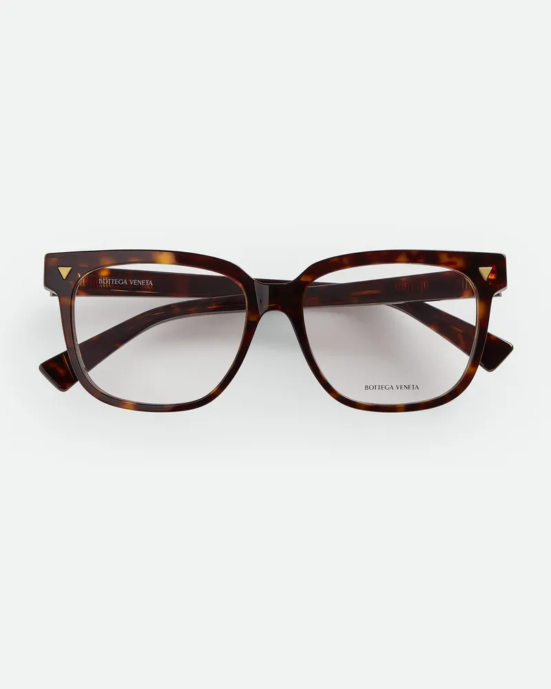 Bottega Veneta Quadratische Soft Recycled Acetate Brille - Braun - Damen Braun