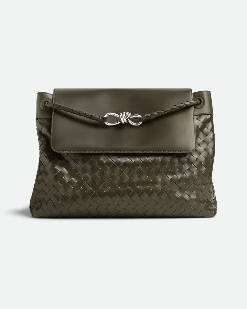 Bottega Veneta Große Andiamo Messenger Kaki