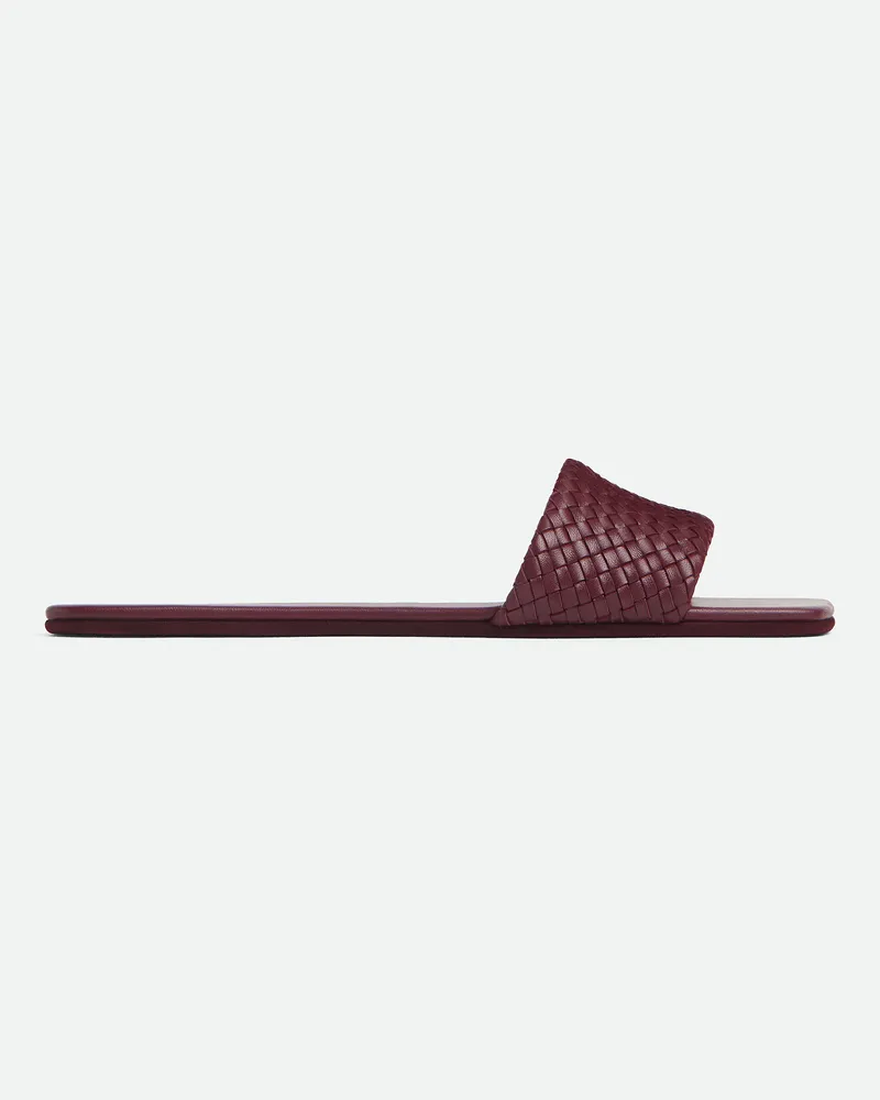 Bottega Veneta Flache Palazzo Travel Mules - Bordeaux - Damen 100% Lammleder Bordeaux