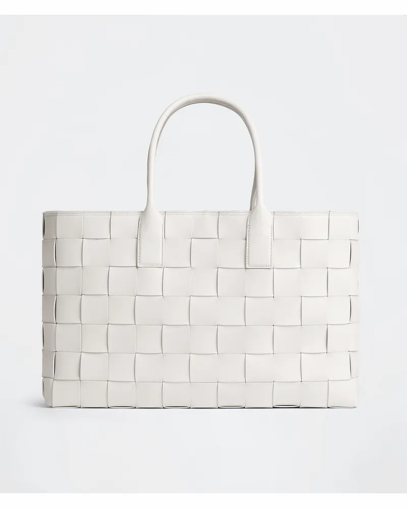 Bottega Veneta Maxi Tote Intreccio - Weiss - Unisex - 100% Lammleder Weiss