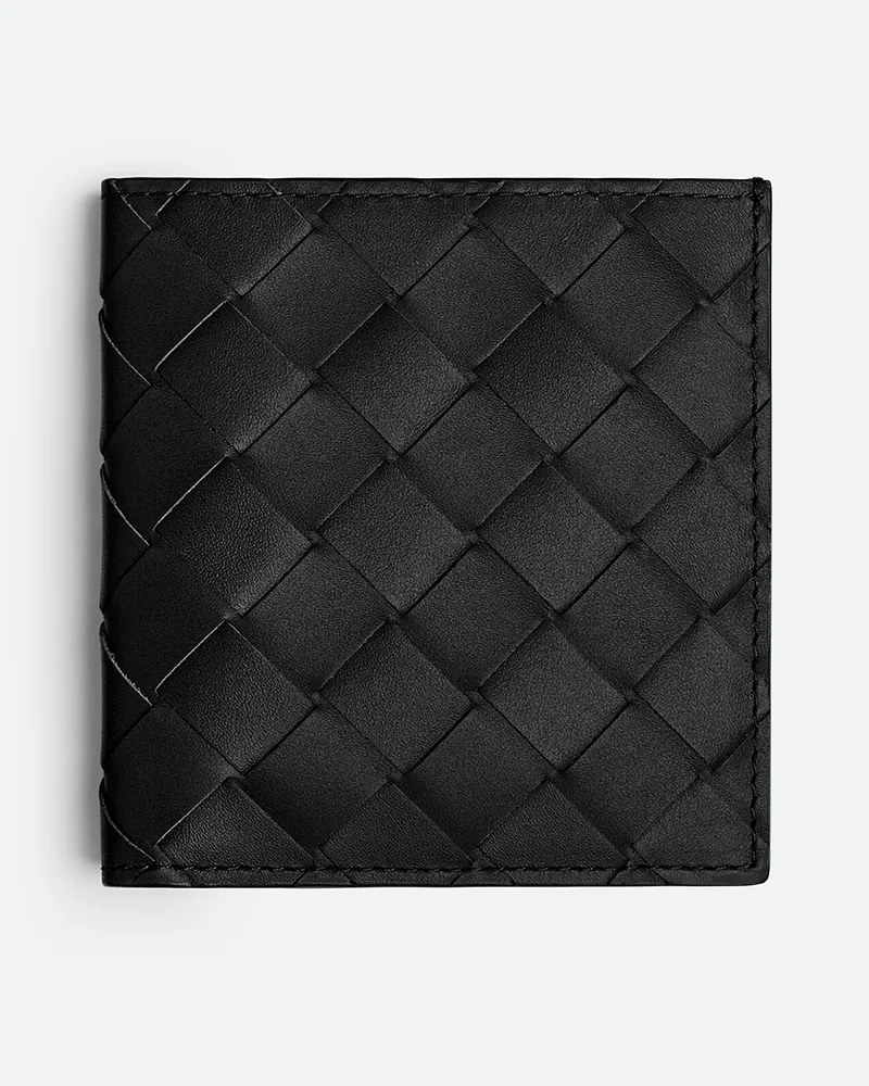 Bottega Veneta Schmales Intrecciato Bi-fold Portemonnaie - Schwarz - Herren Schwarz