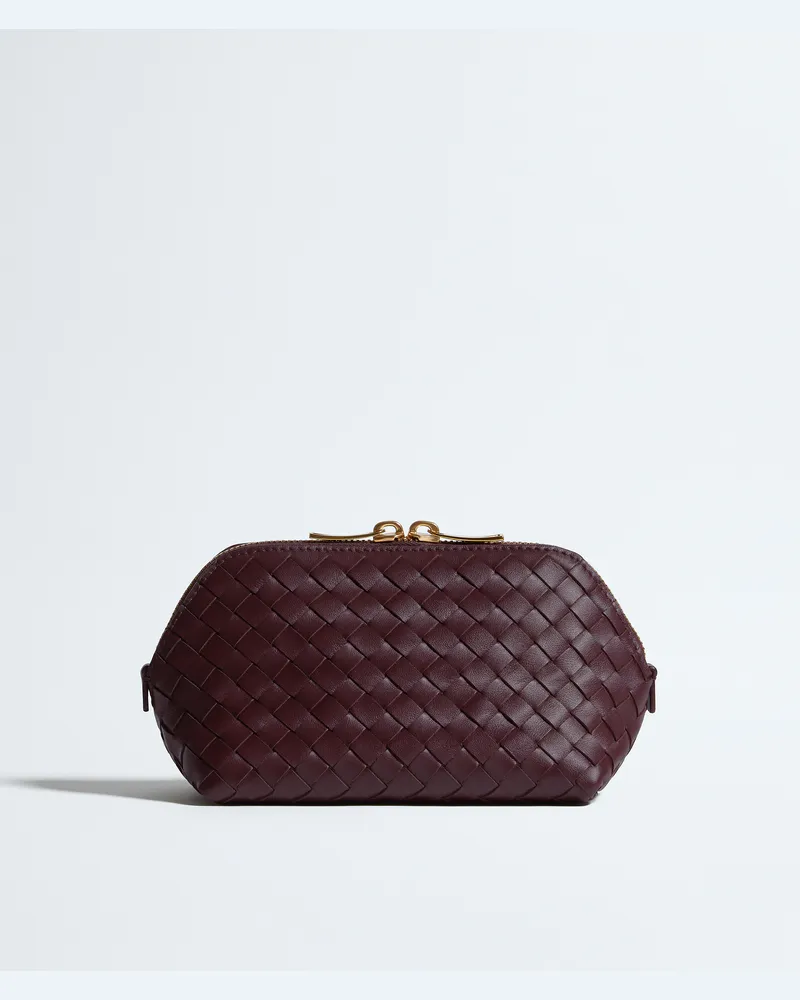 Bottega Veneta Kleine Kosmetiktasche-Bordeaux - Unisex Bordeaux