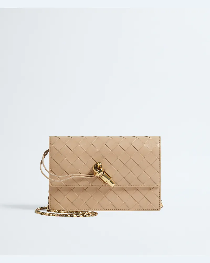 Bottega Veneta Andiamo Pouch mit Kette-Beige - Damen Beige
