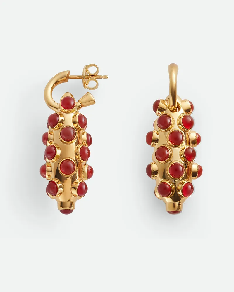Bottega Veneta Kleine Ellipse Ohrringe Carnelian