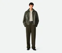 Lederblouson-Grün - Herren