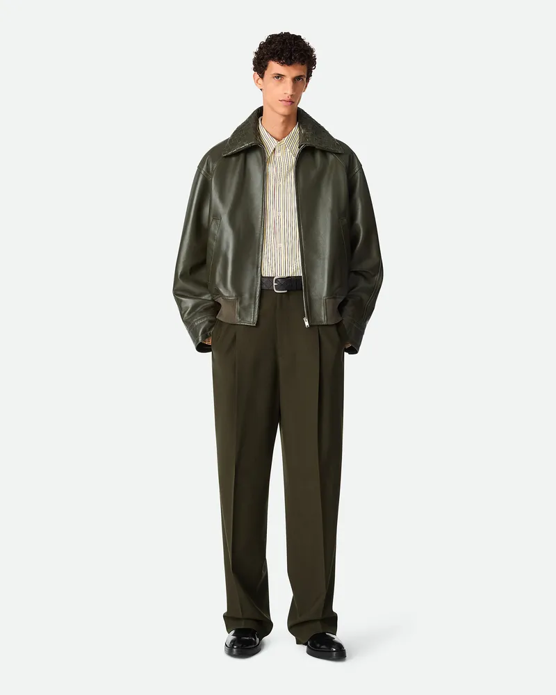 Bottega Veneta Lederblouson - Grün - Herren Lammleder Grün
