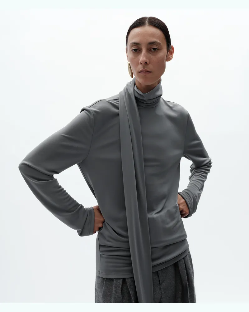 Bottega Veneta Top aus Viskosejersey-Grau - Damen Grau