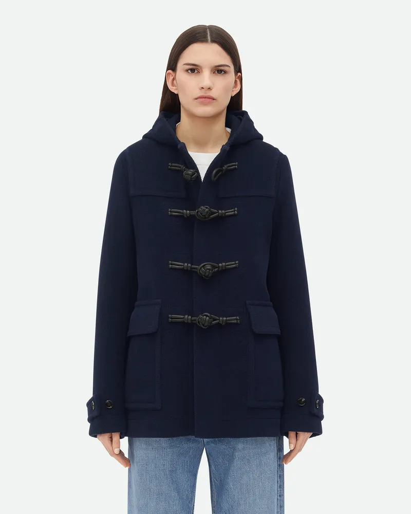 Bottega Veneta Dufflecoat Aus Wolle Navy