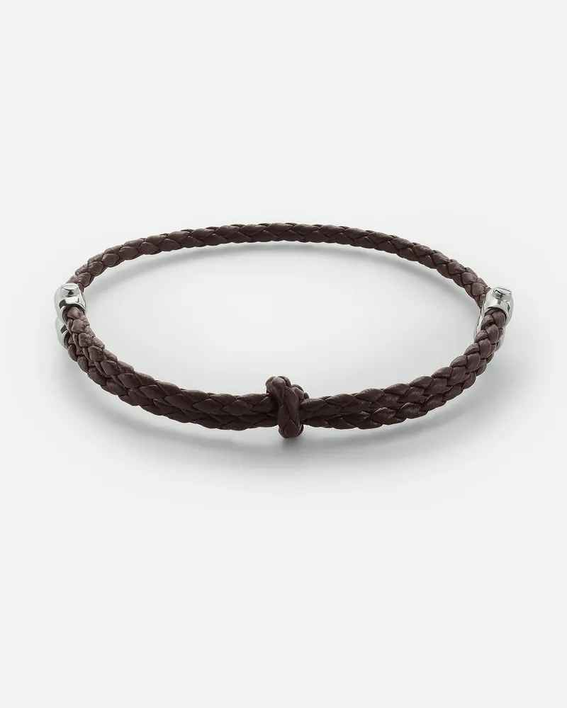 Bottega Veneta Lederarmband - Braun - Herren 90 % Nappaleder & 10 % Sterlingsilber Braun
