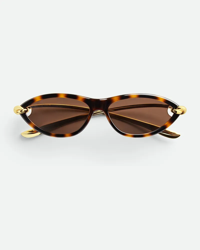 Bottega Veneta Knot Sonnenbrille In Cat-eye-form Havana
