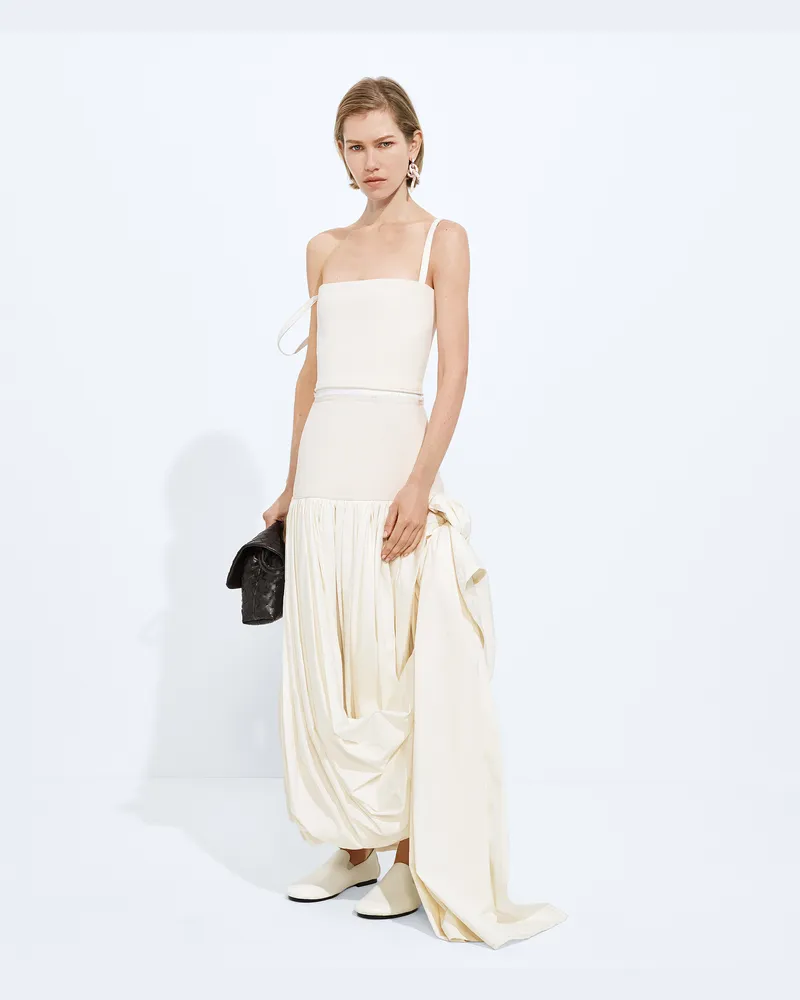 Bottega Veneta Kleid aus Wollgabardine-Weiss - Damen Weiss