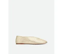 Rosa Ballerinas - Gold - Damen 100 % Lammleder