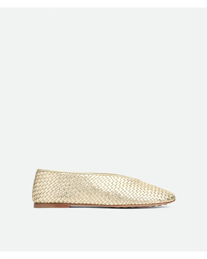 Bottega Veneta Rosa Ballerinas - Gold - Damen 100 % Lammleder Gold