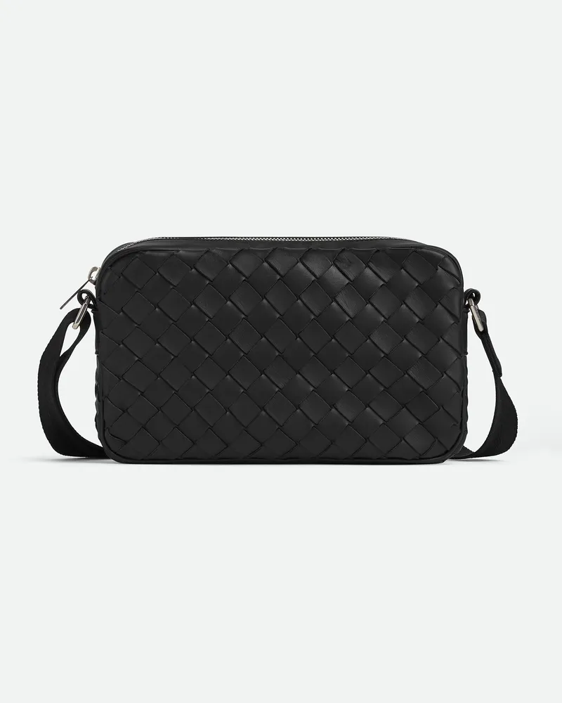 Bottega Veneta Kleine Intrecciato Camera Bag Black