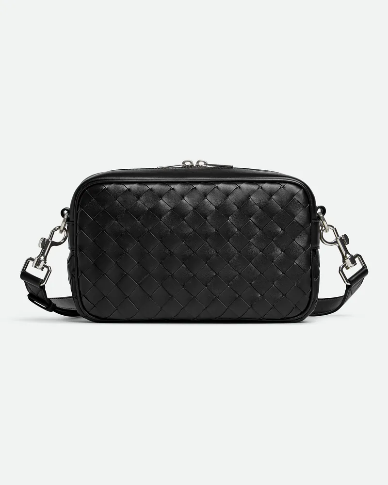 Bottega Veneta Kleine Intrecciato Camera Bag Black