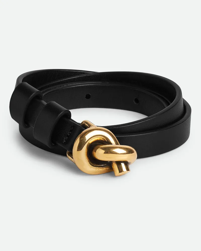 Bottega Veneta Kleiner Knot Gürtel Black